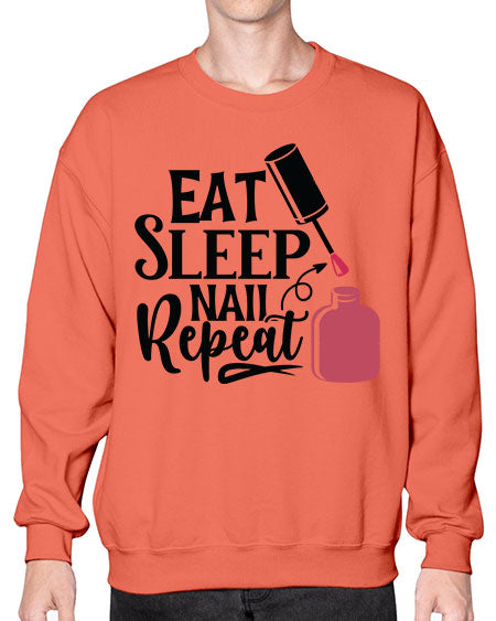 Eat Sleep Nail Repeat 737# - nail tech- Sweatshirt - Crew