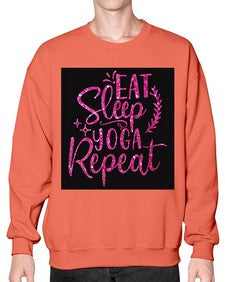 Eat Sleep Yoga Repeat  207# - yoga- Sweatshirt - Crew
