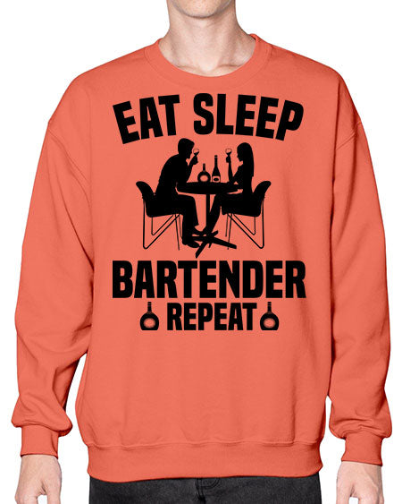 Eat sleep Style 130# - bartender- Sweatshirt - Crew