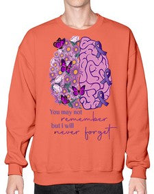 Floral Brain I Will Never Forget 146# - alzheimers- Sweatshirt - Crew
