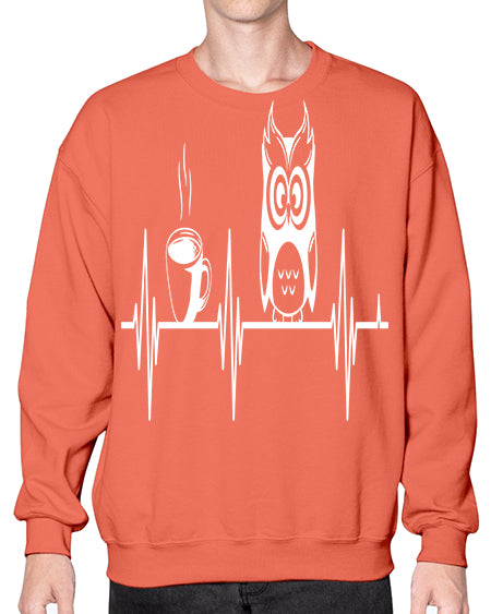 Funny Coffee Lover Night Owl A TurtleRabbit 5# - owl- Sweatshirt - Crew