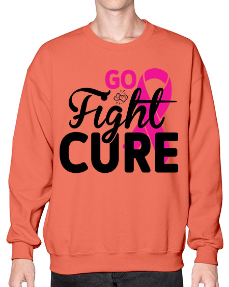 Go Fight Cure 23# - breast cancer- Sweatshirt - Crew