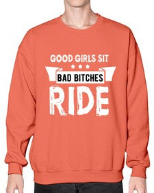 Good girls sit bad bitches 23# - motorcycle- Sweatshirt - Crew