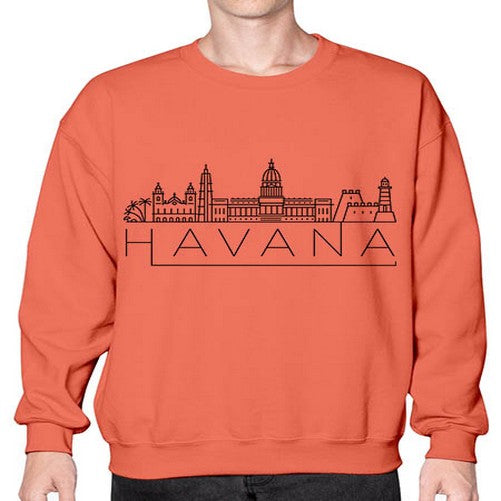 Havana Minimal Skyline 819# - cities- Sweatshirt - Crew