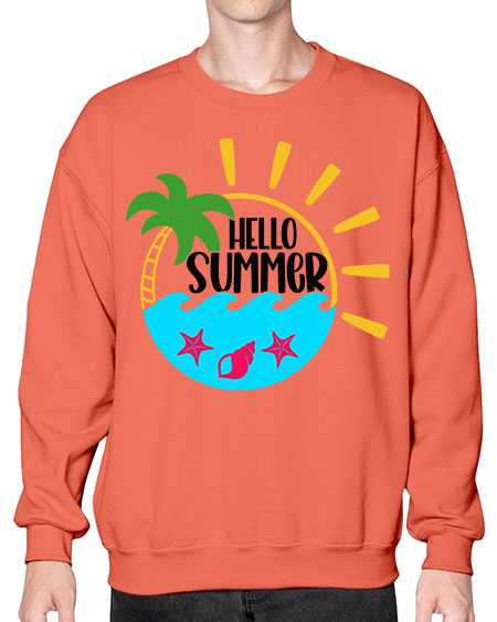 Hello Summer Style 40# - summer- Sweatshirt - Crew