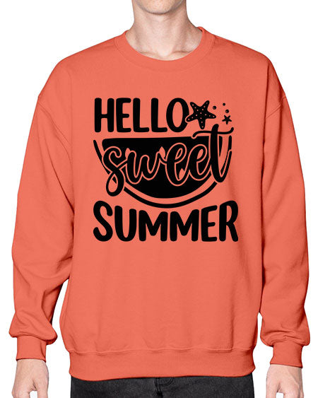 Hello sweet summer 01# - summer- Sweatshirt - Crew