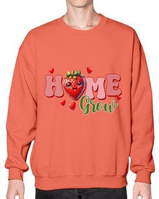 Home Grown Groovy Strawberry 1054# - strawberry- Sweatshirt - Crew