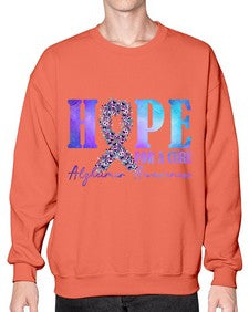 Hope For A Cure AlzheimerS Awareness 163# - alzheimers- Sweatshirt - Crew