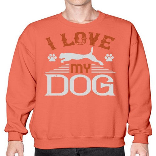 I Love My Dog Style 189# - dogs- Sweatshirt - Crew