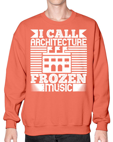 I call architecture frozen music Style 189# - architect- Sweatshirt - Crew
