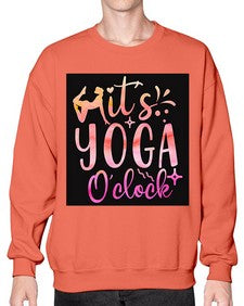 It s yoga O clock  345# - yoga- Sweatshirt - Crew