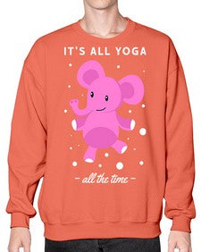 Its All Yoga All the Time 347# - yoga- Sweatshirt - Crew