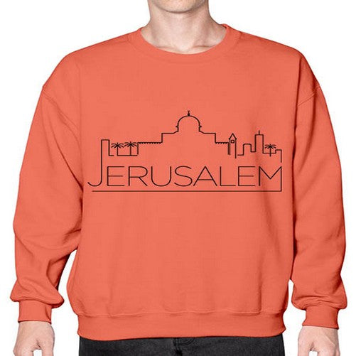 Jerusalem Minimal Skyline 993# - cities- Sweatshirt - Crew