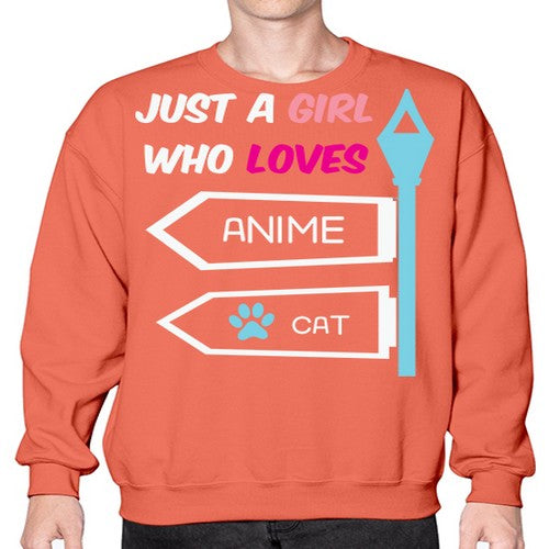 Just A Girl Who Loves Anime 264# - anime- Sweatshirt - Crew