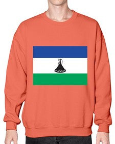 Lesotho 1129# - world flags- Sweatshirt - Crew