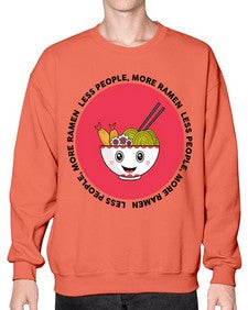 Less People More Ramen 1283# - Ramen- Sweatshirt - Crew