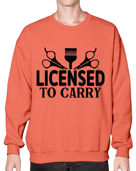 Licensed To Carry 1050# - hairdresser- Sweatshirt - Crew