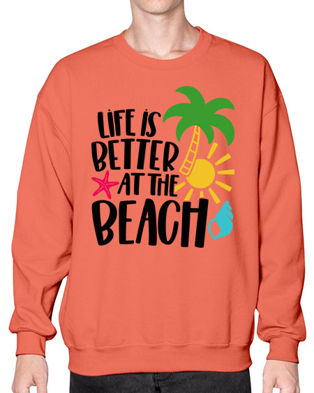 Life Is Better At The Beach Style 34# - summer- Sweatshirt - Crew