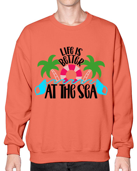 Life Is Better At The Sea Style 32# - summer- Sweatshirt - Crew
