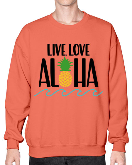 Live Love Aloha Style 30# - summer- Sweatshirt - Crew