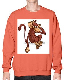 Monkey 174# - cartoon animals- Sweatshirt - Crew