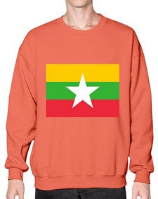 Myanmar 1398# - world flags- Sweatshirt - Crew