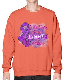 No One Figh Alone AlzheimerS Awareness 200# - alzheimers- Sweatshirt - Crew