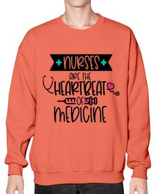 Nurses Are The Heartbeat Of Medicine Style Style 1231# - nurse- Sweatshirt - Crew