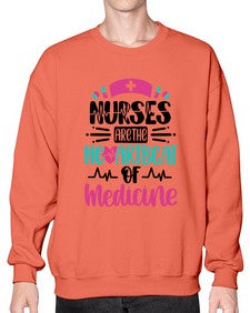 Nurses Are The Heartbeat Style Style 1232# - nurse- Sweatshirt - Crew