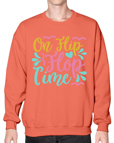 ON FLIP FLOP TIME Style 58# - summer- Sweatshirt - Crew
