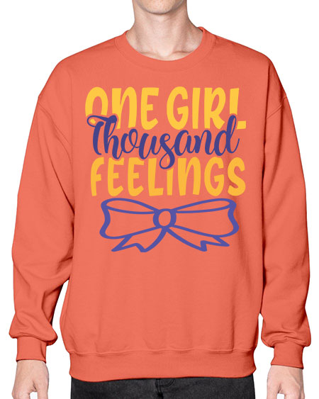 One Girl Thousand Feelings Style 175# - baby- Sweatshirt - Crew