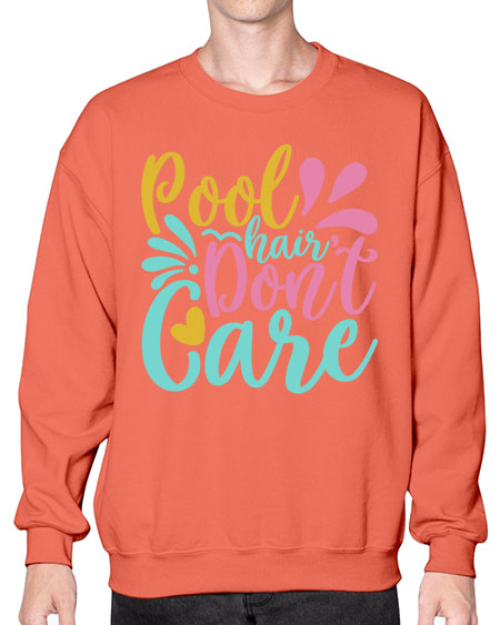 POOL HAIR DONT CARE Style 6# - summer- Sweatshirt - Crew
