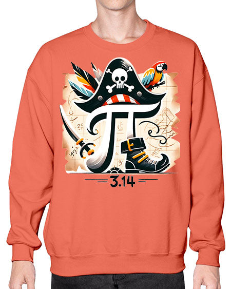 Pirate Pi Day Sublimation Design 39# - pi- Sweatshirt - Crew
