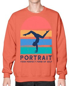 Portrait Your Perfect Form of Self 492# - yoga- Sweatshirt - Crew