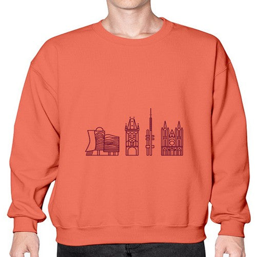 Prague 1687# - cities- Sweatshirt - Crew