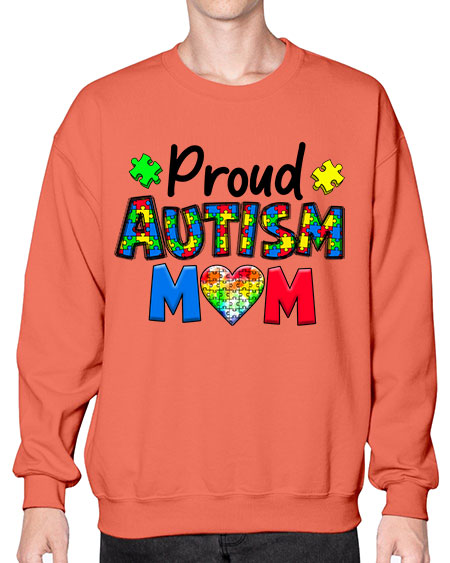 Proud Autism Mom - autism- Sweatshirt - Crew