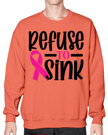 Refuse to Sink 9# - breast cancer- Sweatshirt - Crew