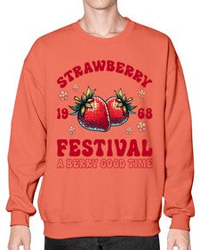 Retro Strawberry Festival 1504# - strawberry- Sweatshirt - Crew