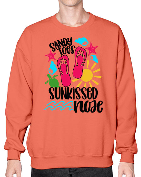 Sandy Toes Sunkissed Nose Style 27# - summer- Sweatshirt - Crew