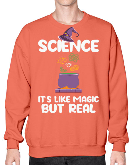 ScienceItsLikeMagicButScientistSkinite Scientist Skinite 48# - general science- Sweatshirt - Crew