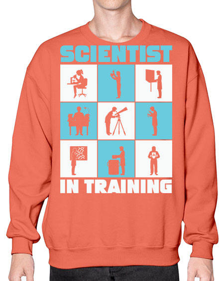 ScientistInTrainingScienceScientistSkinite Scientist Skinite 40# - general science- Sweatshirt - Crew