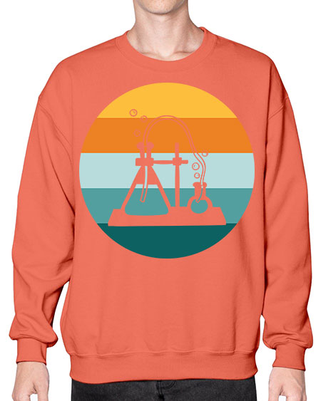 ScientistRetroSunsetScientistSkinite Scientist Skinite 39# - general science- Sweatshirt - Crew