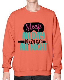 Sleep All Day Nurse All Style Style 1399# - nurse- Sweatshirt - Crew