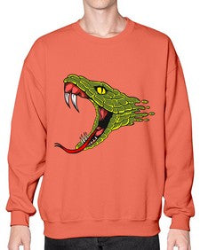 Snake 221# - cartoon animals- Sweatshirt - Crew