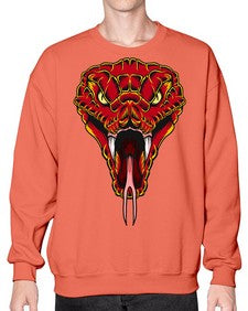 Snake 222# - cartoon animals- Sweatshirt - Crew