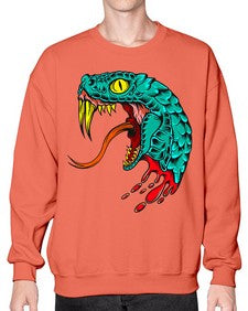 Snake 227# - cartoon animals- Sweatshirt - Crew
