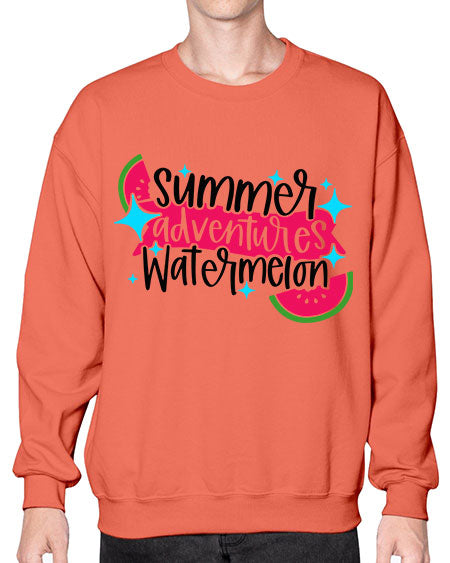 Summer Adventures Watermelon Style 23# - summer- Sweatshirt - Crew