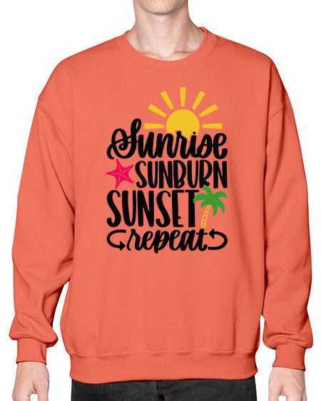 Sunrise Sunburn Sunset Repeat Style 16# - summer- Sweatshirt - Crew