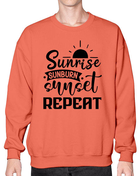 Sunrise sunburn sunset repeat 01# - summer- Sweatshirt - Crew