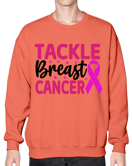 Tackle Breast Cancer 5# - breast cancer- Sweatshirt - Crew